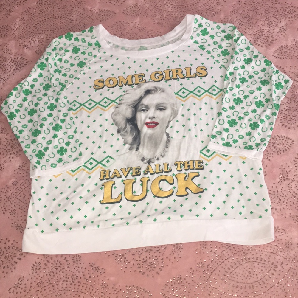 🍀💚☘️NWOT St. Patrick’s day Marilyn Monroe shirt